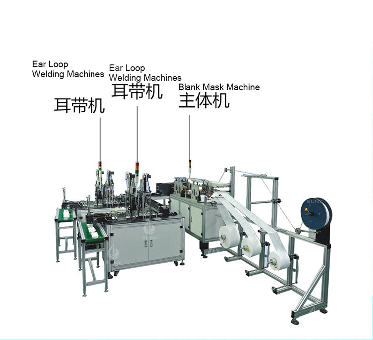 non-woven flat face mask machine 