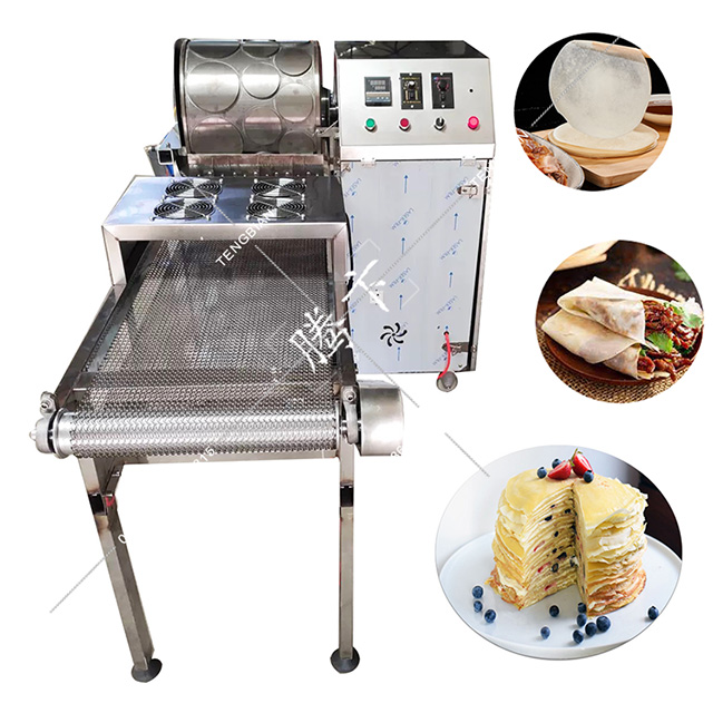 Automatically Filipino Chicken lumpia Shanghai wrapper machine,spring roll /crepe pastry sheet forming machine 