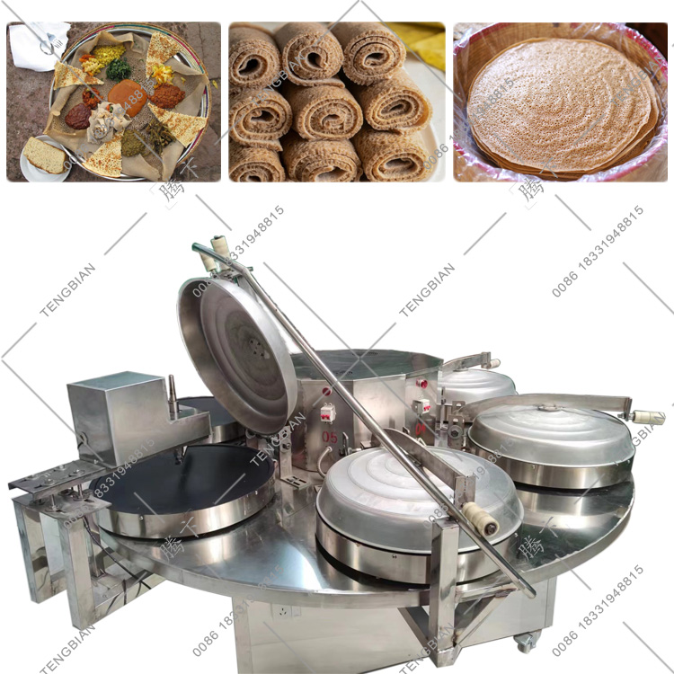 automatic round continuous injera making machine