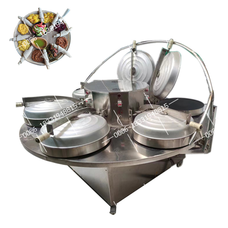 Ethiopian injera teff bread making machine thin pancake maker 