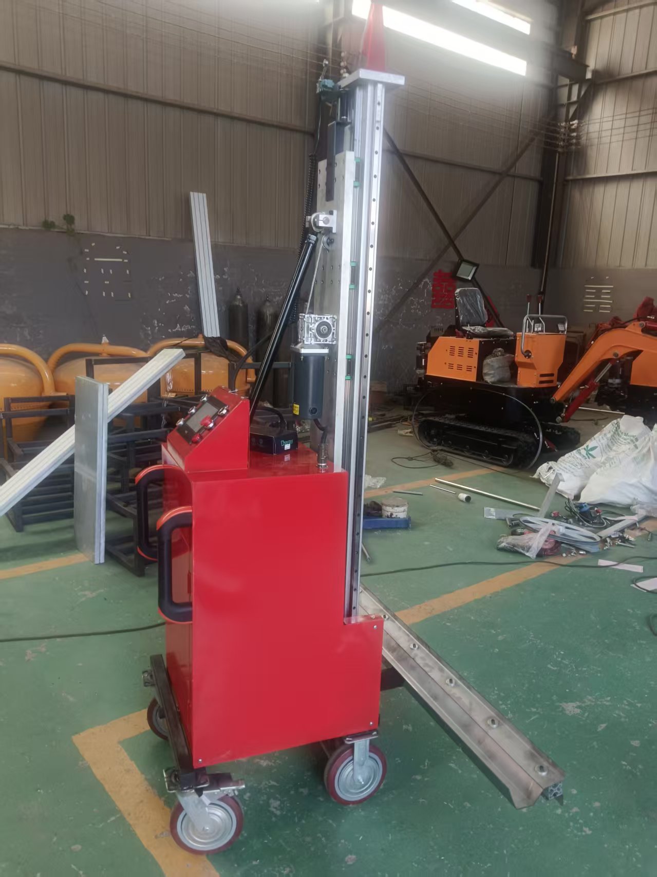 Fully Automatic Mobile Wall Plastering Robot, Intelligent Cement Mortar Screeding & Smoothing Machine for Construction Wall Rendering Work