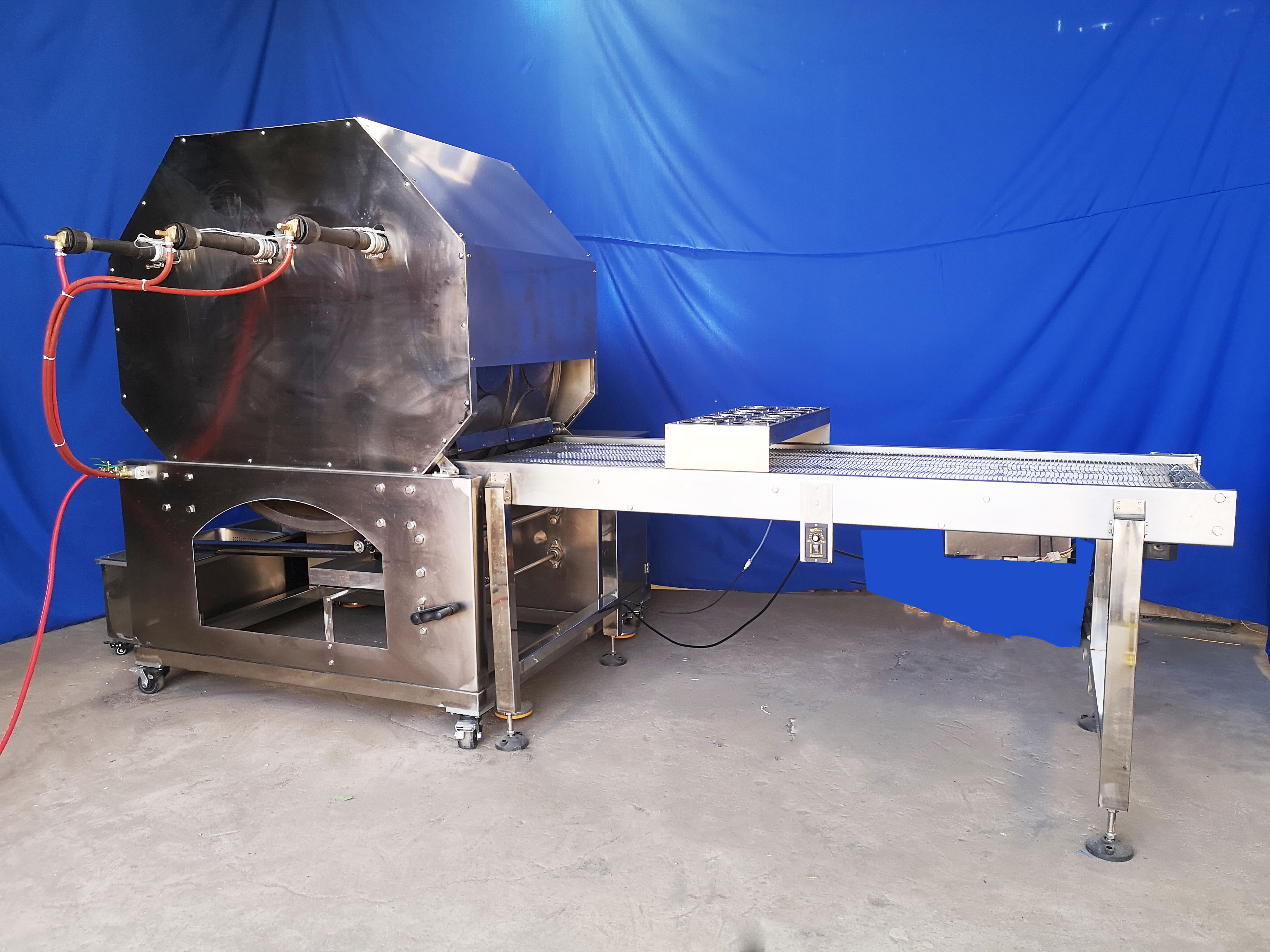 Gas heating injera machine 