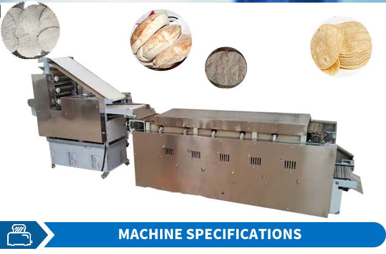 Gas materials roti making machine Arabic chapati machine